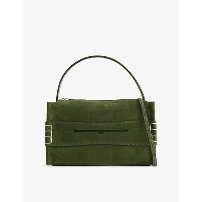 Jw Anderson W Anderson Womens Loafer Suede Shoulder Bag Khaki