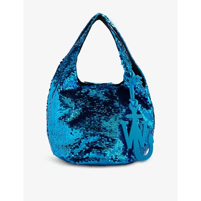 Jw Anderson W Anderson Womens Sequin-embellished Mini Plastic-blend Bag Aqua In Blue