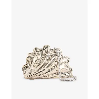 Jw Anderson W Anderson Womens Shell Resin Clutch Bag Silver