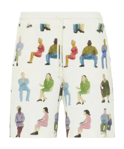 JW ANDERSON JW ANDERSON WAFFLE-TEXTURE DRAWSTRING SHORTS