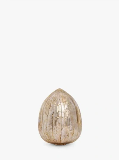 Jw Anderson Walnut Clutch In Gold