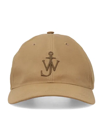 Jw Anderson Waxed Cotton Baseball Cap In Sand