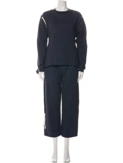Pre-owned Jw Anderson Whipstitch Trim Pant Set In Green