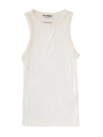 Jw Anderson Modal Logo Tank Top In Neutral