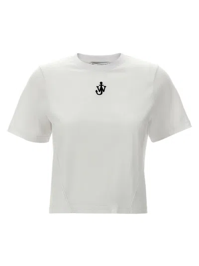 Jw Anderson White Anchor-embroidered T-shirt