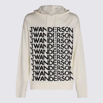 Jw Anderson White And Black Wool Sweatshirt