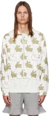 Jw Anderson All Over Bunny Technical Jacket In 041 White/ivory