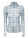 Jw Anderson J. W. Anderson Fitted Turtleneck With All-over Logo Print In White