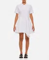 Jw Anderson Asymmetric Mini Polo Dress In White
