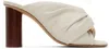 Jw Anderson Corner Heel Sandals In Beige Leather In 19274-100-white