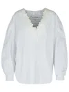 Jw Anderson Woman Shirt Grey Size 6 Cotton In Grey