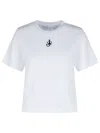 Jw Anderson Mens White Anchor-embroidery Crop Cotton-jersey T-shirt In White