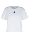 Jw Anderson Mens White Anchor-embroidery Crop Cotton-jersey T-shirt In White