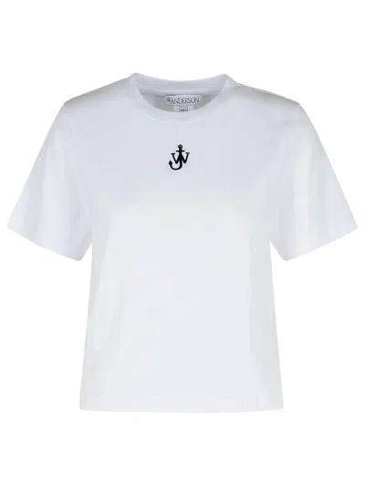 JW ANDERSON WHITE COTTON T-SHIRT