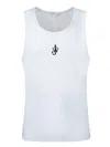 Jw Anderson Crew Neck Ribbed Sleeveless Top Straight Hem