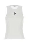 Jw Anderson J. W. Anderson 'anchor' White Cotton Tank Top In White