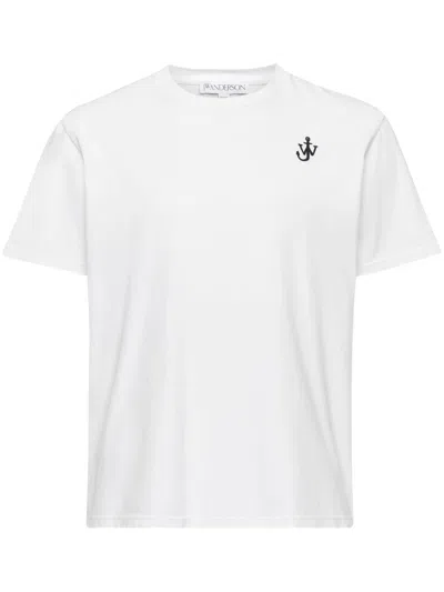 JW ANDERSON JW ANDERSON WHITE CREW NECK T-SHIRT