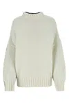Jw Anderson Women's Two-tone Acrylic Blend Sweater | Size Small | Kw1018yn0272 Color 903 In White