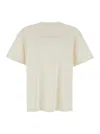Jw Anderson White Crewneck T-shirt With Logo Embroidery On The Front In Cotton Man In White
