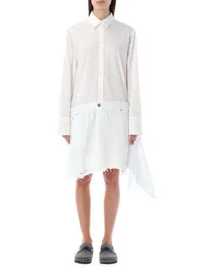 Jw Anderson Woman Short Dress White Size 8 Cotton