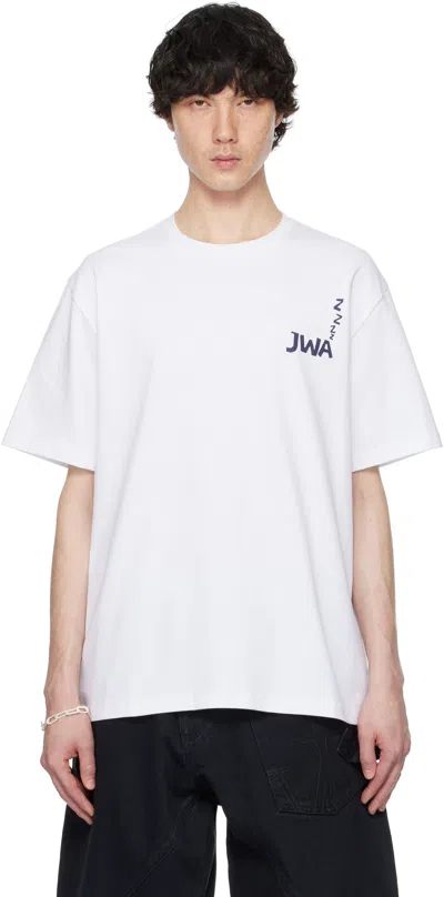 JW ANDERSON WHITE 'JWA' BACK PRINT T-SHIRT