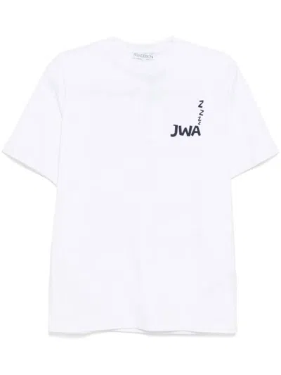 Jw Anderson White Jwa Back Print T-shirt