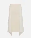 Jw Anderson White Layered Midi Skirt In Neutral