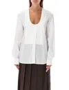 Jw Anderson Women's Pintuck Bib Shirt