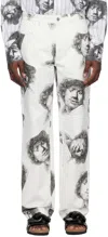 Jw Anderson White Printed Jeans In 001 White