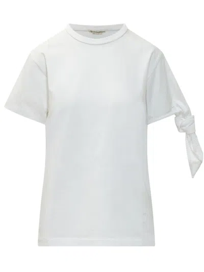 Jw Anderson White Solid Crew Neck T-shirt