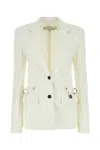 Jw Anderson White Stretch Polyester Blend Blazer