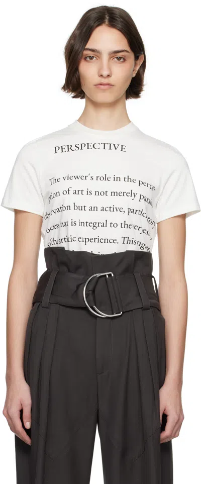 Jw Anderson White Text Print T-shirt