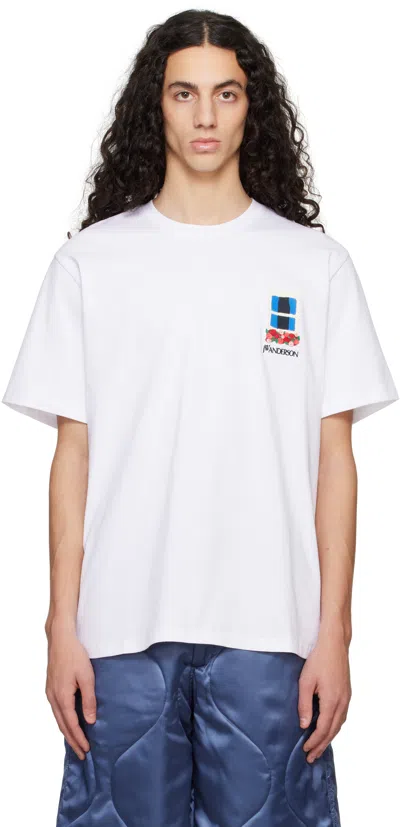 Jw Anderson "window" T-shirt In White