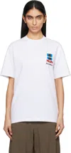 Jw Anderson J. W. Anderson Window Embroidered White Cotton T-shirt In 001 White