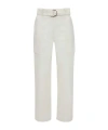Jw Anderson Wide-leg Cotton Cargo Trousers In White