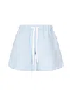Jw Anderson Wide Leg Drawstring Shorts In Light Blue In Blue