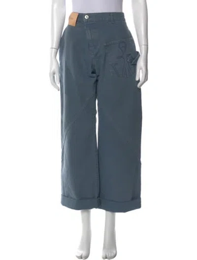 Pre-owned Jw Anderson Wide Leg Pants In Blue