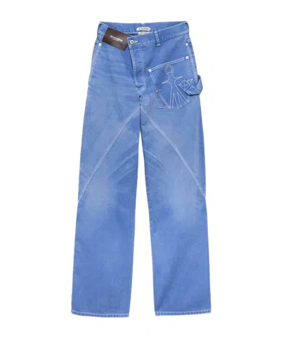 Jw Anderson Wide-leg Jeans In Yellow