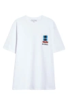Jw Anderson J. W. Anderson Window Embroidered White Cotton T-shirt In White