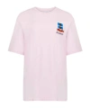 Jw Anderson T-shirt Embroidered Window Graphic Print In Pink