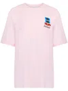 Jw Anderson T-shirt Embroidered Window Graphic Print In Pink