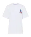 Jw Anderson J. W. Anderson Window Embroidered White Cotton T-shirt In White