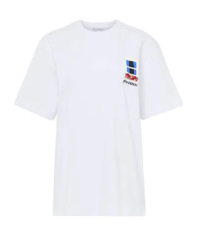 JW ANDERSON JW ANDERSON WINDOW EMBROIDERED T-SHIRT