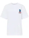 Jw Anderson J. W. Anderson Window Embroidered White Cotton T-shirt In White