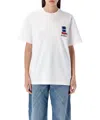 Jw Anderson J. W. Anderson Window Embroidered White Cotton T-shirt In White