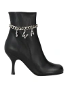 Jw Anderson 80mm Logo-embellished Leather Boots In Black