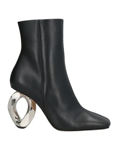 Jw Anderson Woman Ankle Boots Black Size 7.5 Leather