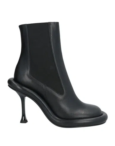 Jw Anderson Woman Ankle Boots Black Size 8 Leather
