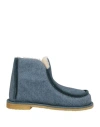 Jw Anderson Woman Ankle Boots Blue Size 8 Textile Fibers In Blue