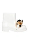 Jw Anderson Woman Ankle Boots Ivory Size 8 Rubber In White